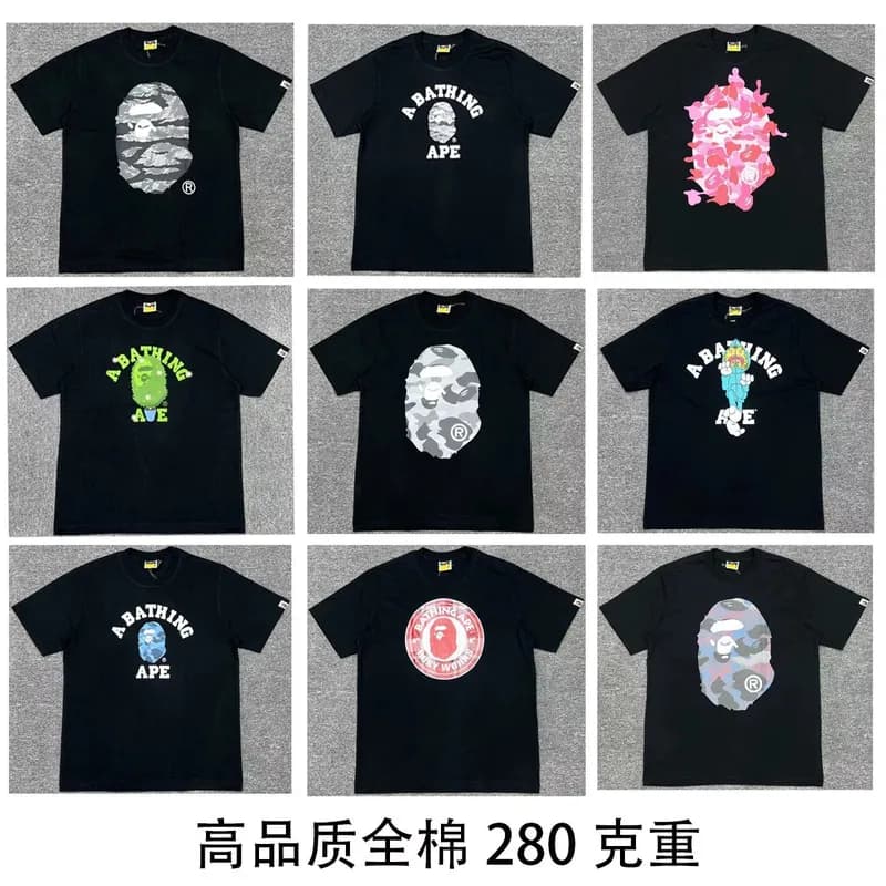 bape High quality summer new Bape E280g heavy European size ape man print cartoon men s and women s 59 - OrientDig Spreadsheet