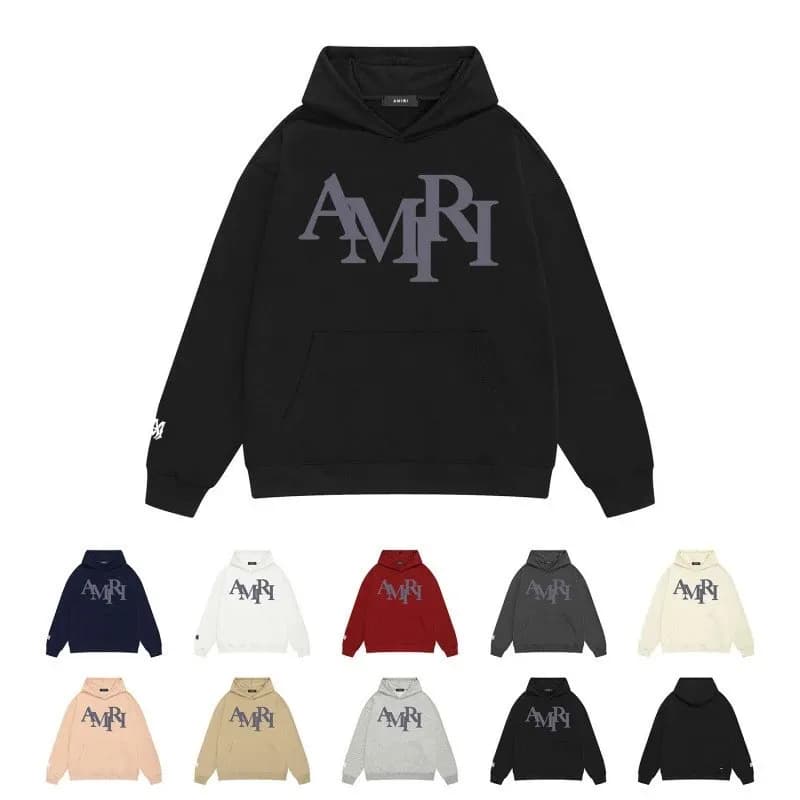Cross border supply European and American trendy brand wholesale amiri letters 2025 new classic printed hooded sweatshirt Chinese cotton 10 - OrientDig Spreadsheet