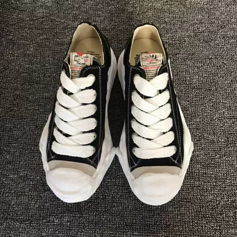 New dissolved canvas shoes Shawn Yue Jack Purcell thick bottom washed men and women height increasing casual low top distressed transformative shoes - OrientDig Spreadsheet