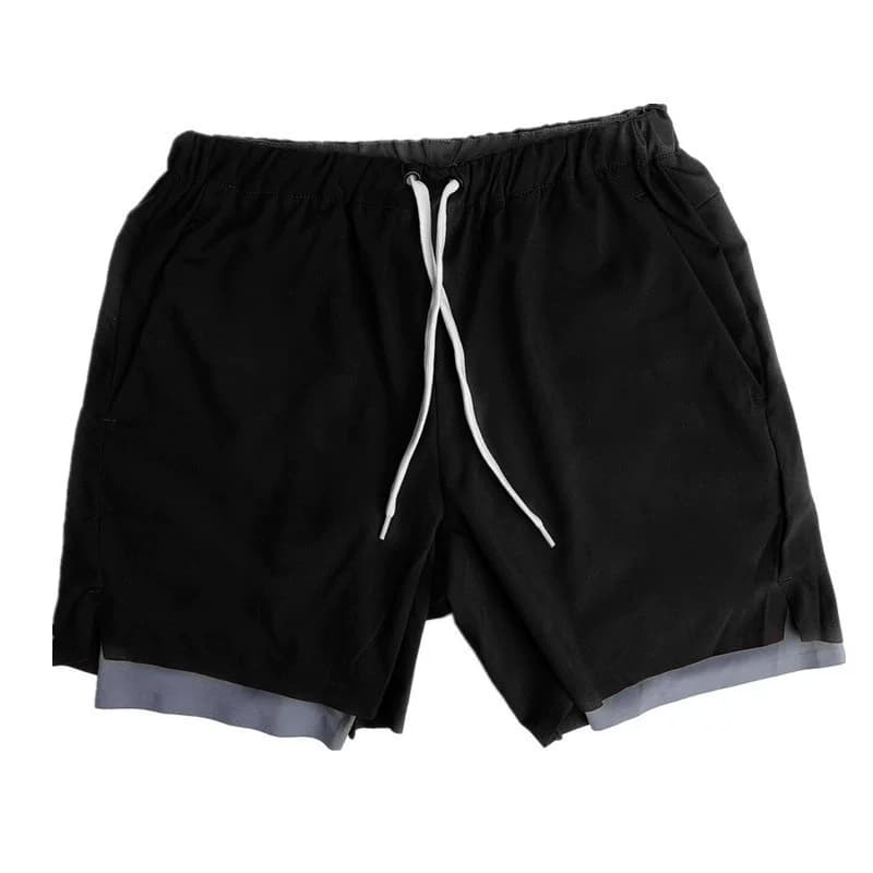 American basketball shorts men's training fitness sports ball pants summer running lining quick-drying double-layer pants tights - OrientDig Spreadsheet