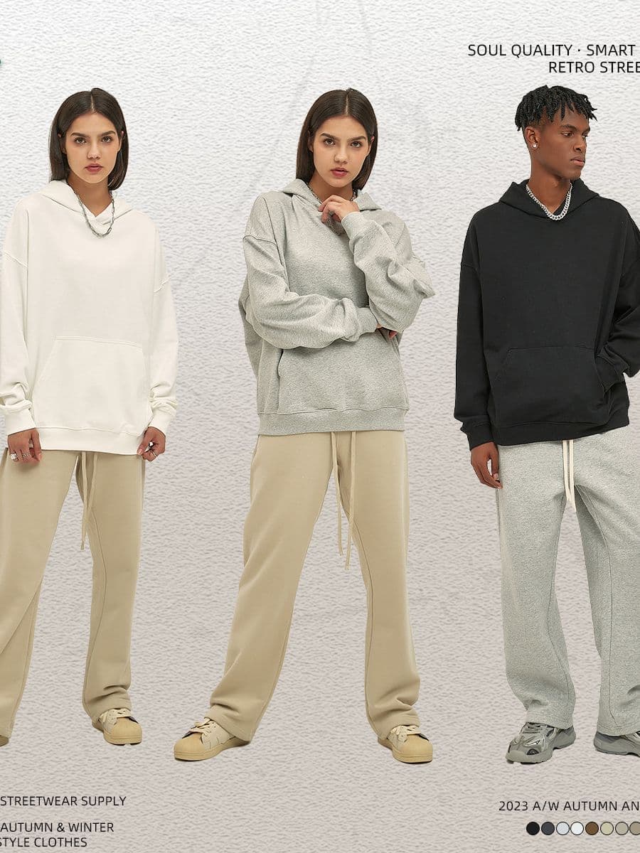 2023 new men's and women's polar fleece plus velvet hooded sweatshirt 400g casual sweatshirt thick warm - OrientDig Spreadsheet