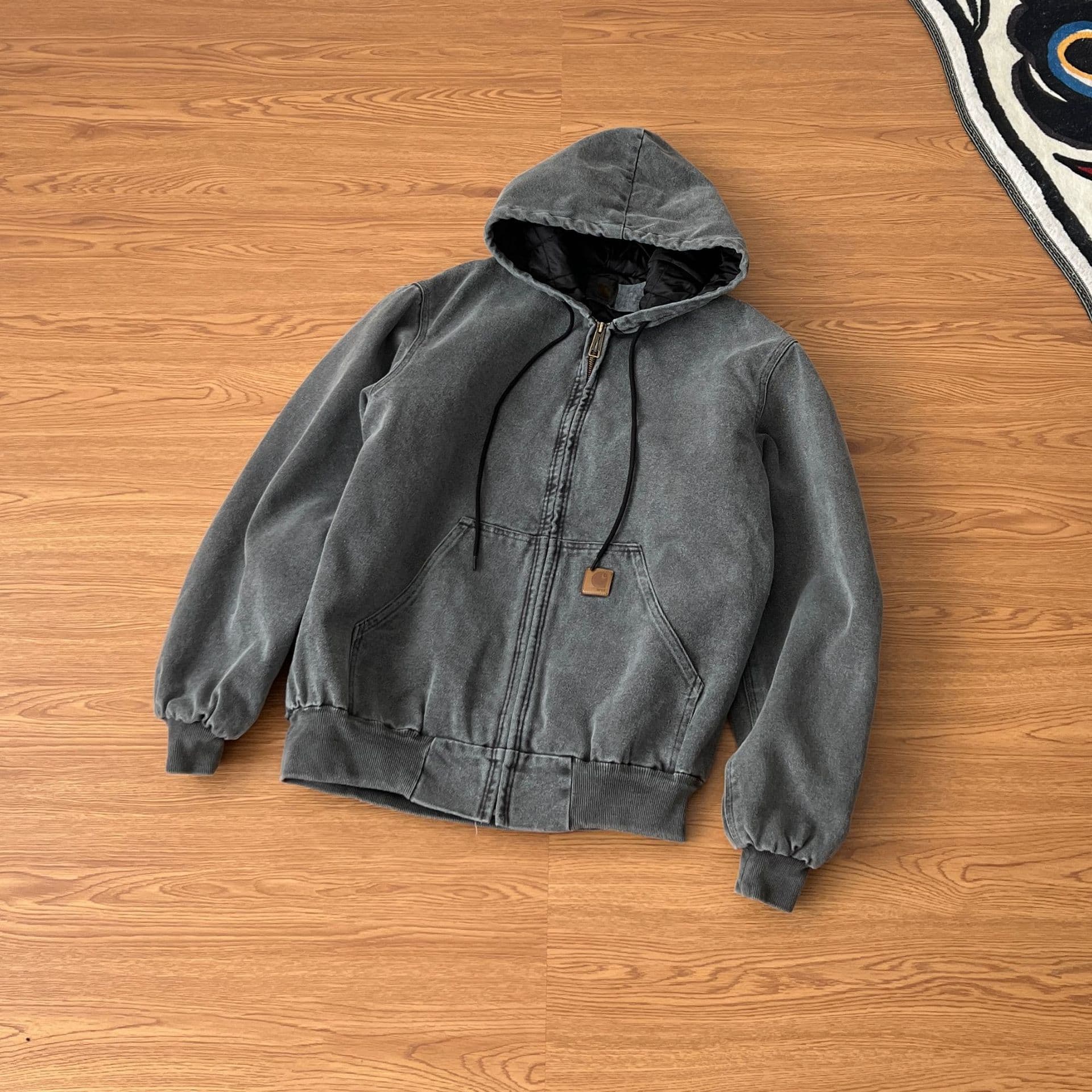 Real shot card J130 American hooded mid-ancient washed distressed canvas cotton jacket coat men and women same style couple VINT - OrientDig Spreadsheet