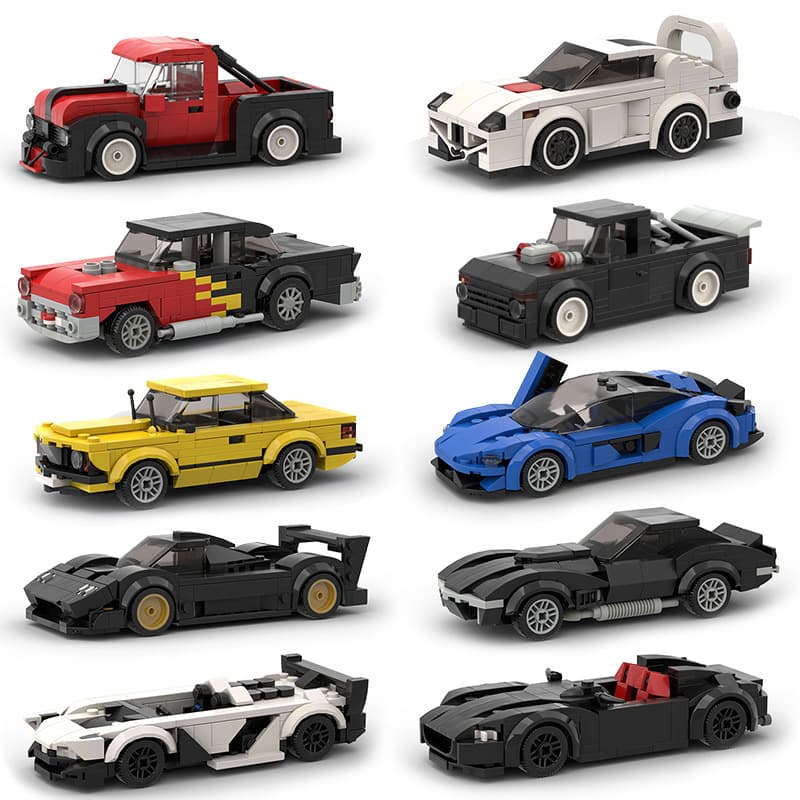 Children's toy car model sports car compatible with Lego racing small particles DIY building blocks MOC puzzle technology wholesale - OrientDig Spreadsheet