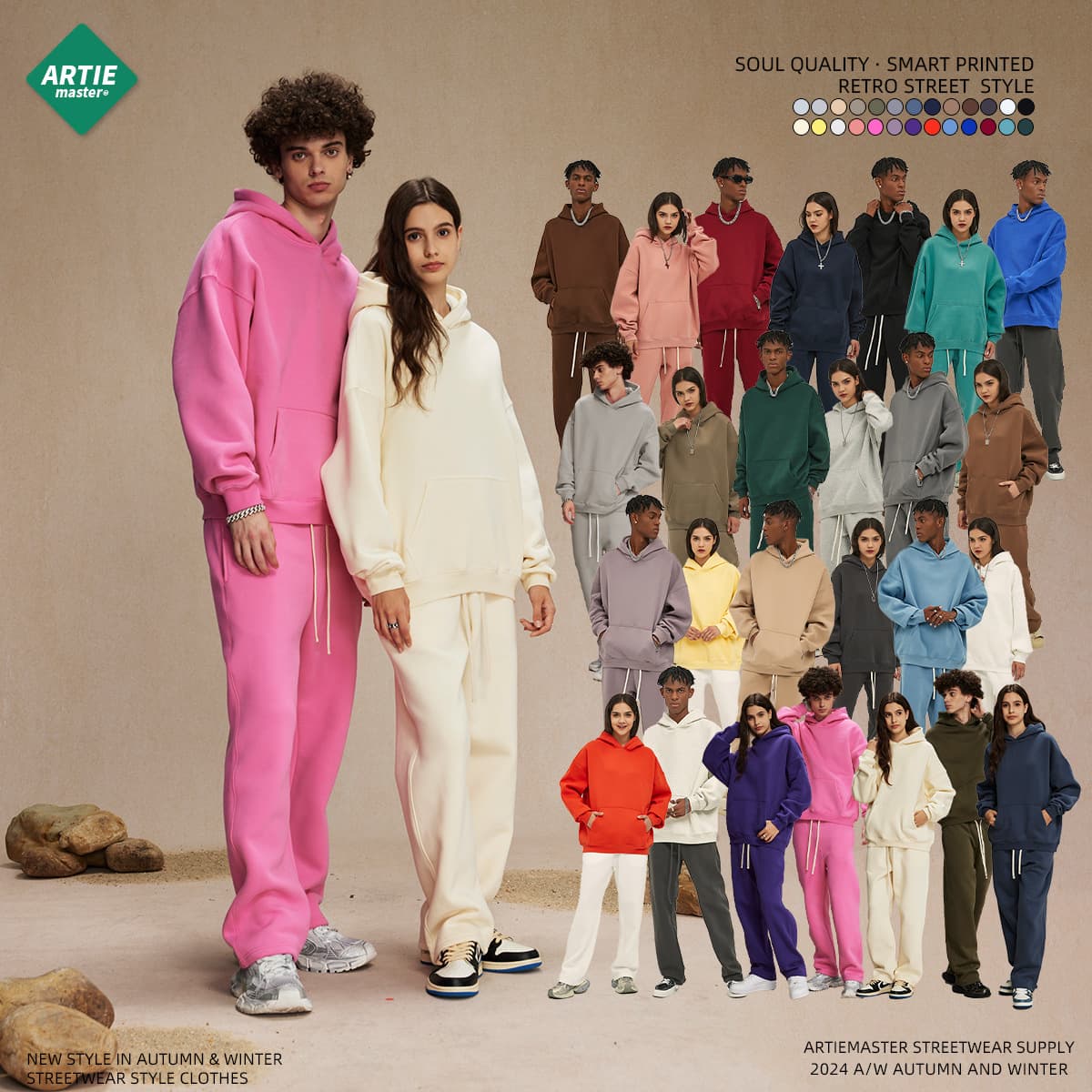 2024 autumn and winter new products loose plus velvet 350g trendy brand sweatshirt men oversize thickened hooded trendy brand men's sweatshirt - OrientDig Spreadsheet