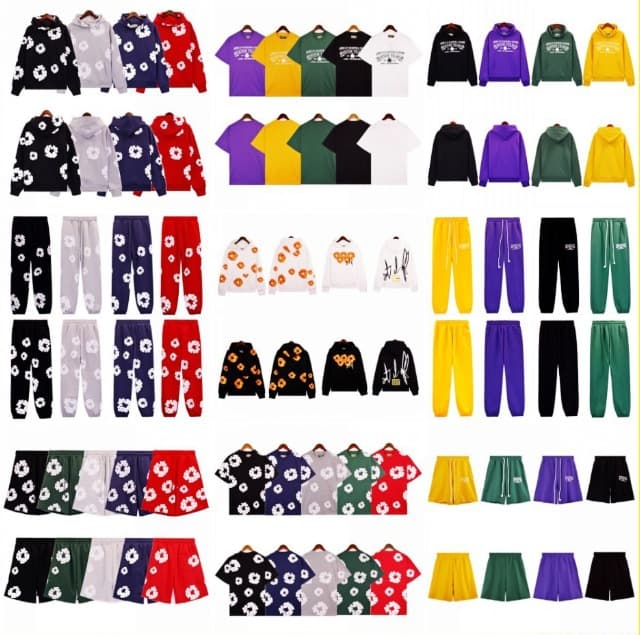 European and American street fashion sweatshirt hip-hop kapok print suit high street loose hooded sweatshirt casual sweatpants - OrientDig Spreadsheet