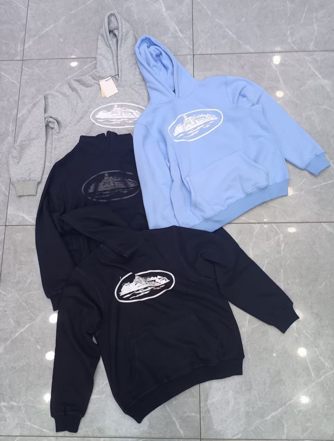 High quality trendy island print hooded sweatshirt casual sweatpants set - OrientDig Spreadsheet