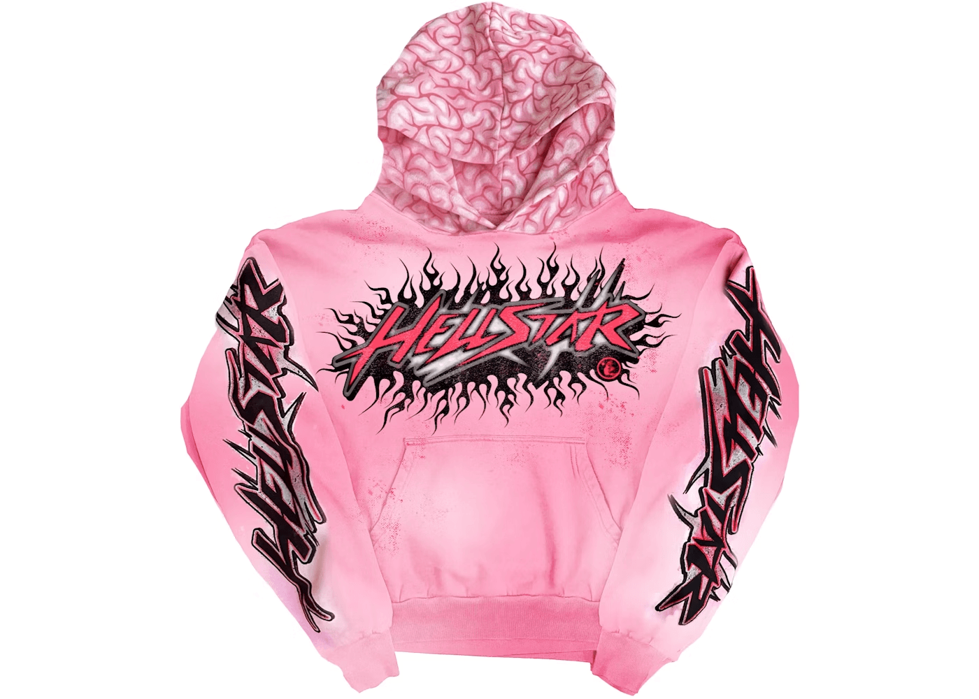 Hellstar Brainwashed With Brain Hoodie Pink - OrientDig Spreadsheet