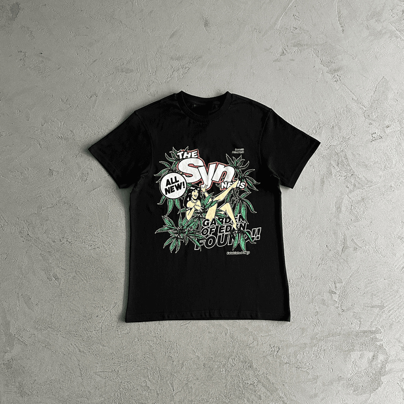 Syna news tee -black - OrientDig Spreadsheet