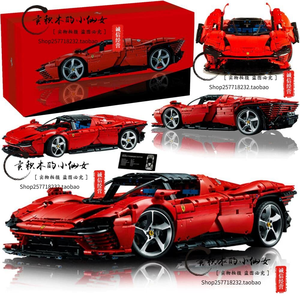 Chinese building blocks 42143 Ferrari red super sports car mechanical set building blocks Mid-Autumn Festival boyfriend gift - OrientDig Spreadsheet