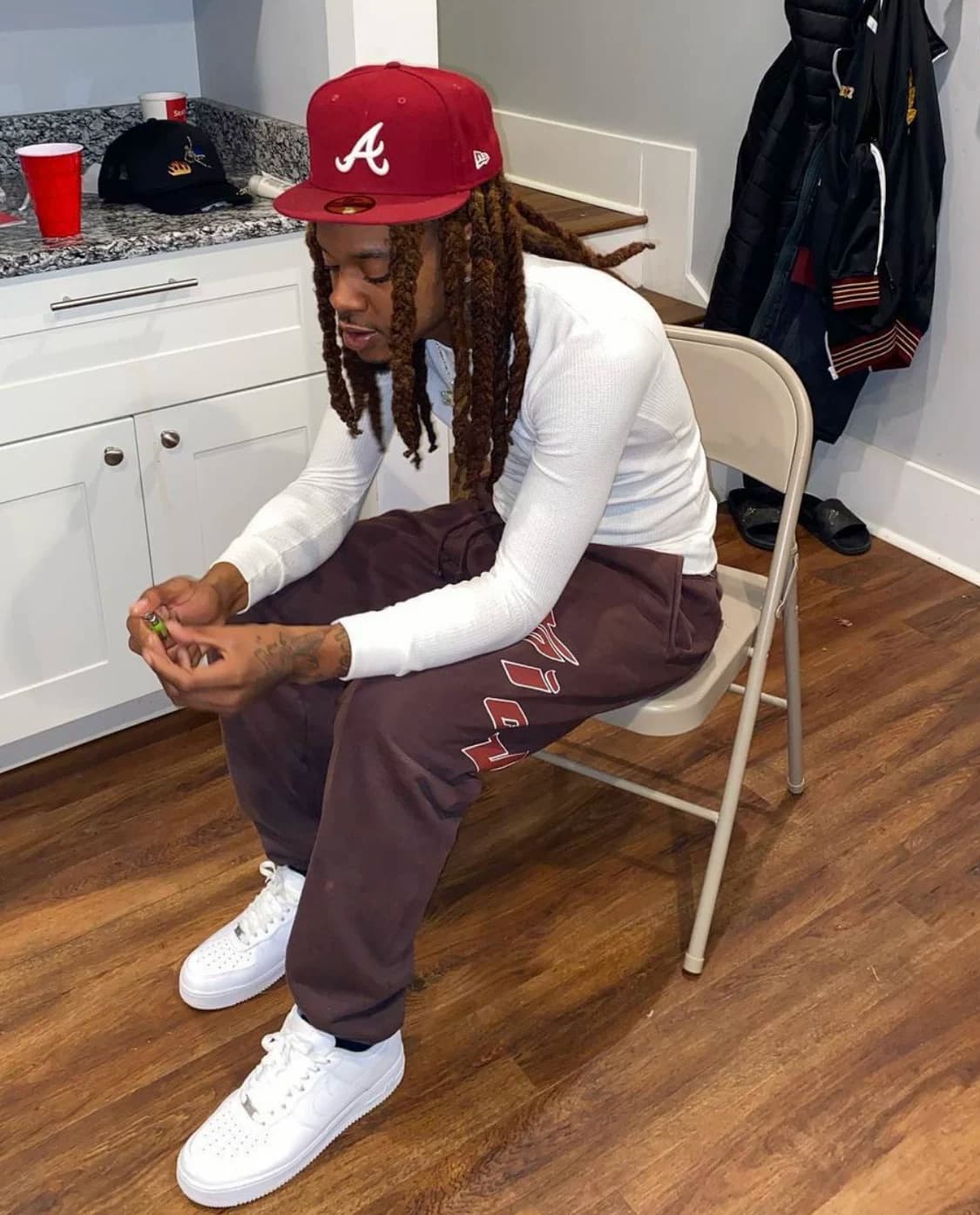 Spot SickoBornFromPain1993 Kid King Ian Letter American Trend Hip Hop Loose Cotton Brown Sweatpants - OrientDig Spreadsheet