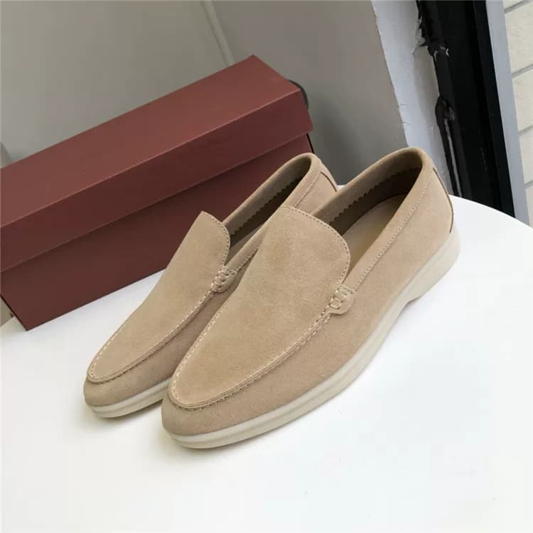 LP Pure original shoes Italian loro * piana suede loafers flat casual men's one pedal foreign trade - OrientDig Spreadsheet