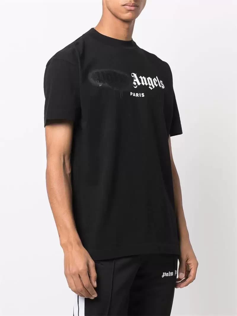 PA Graffiti Flowing Letters Spray Printing Men's and Women's Loose Round Neck Summer Popular Short Sleeve T-shirt - OrientDig Spreadsheet