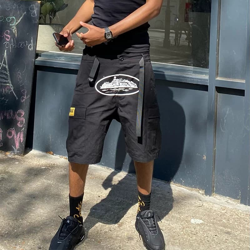 corteiz American high street multi-pocket cruise print work shorts men's trendy summer loose five-point pants - OrientDig Spreadsheet