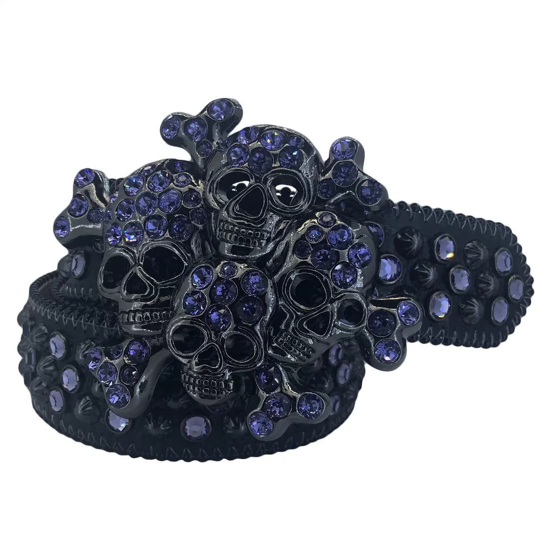 New ghost head punk style, rhinestone belt. - OrientDig Spreadsheet