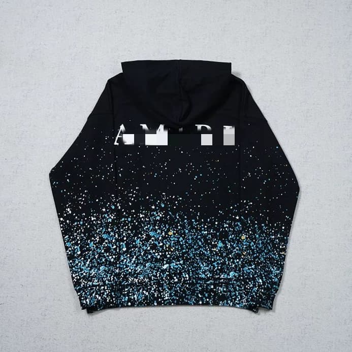 AI sweatshirt hoodie with white logo on the chest and splashed ink on the hem - OrientDig Spreadsheet