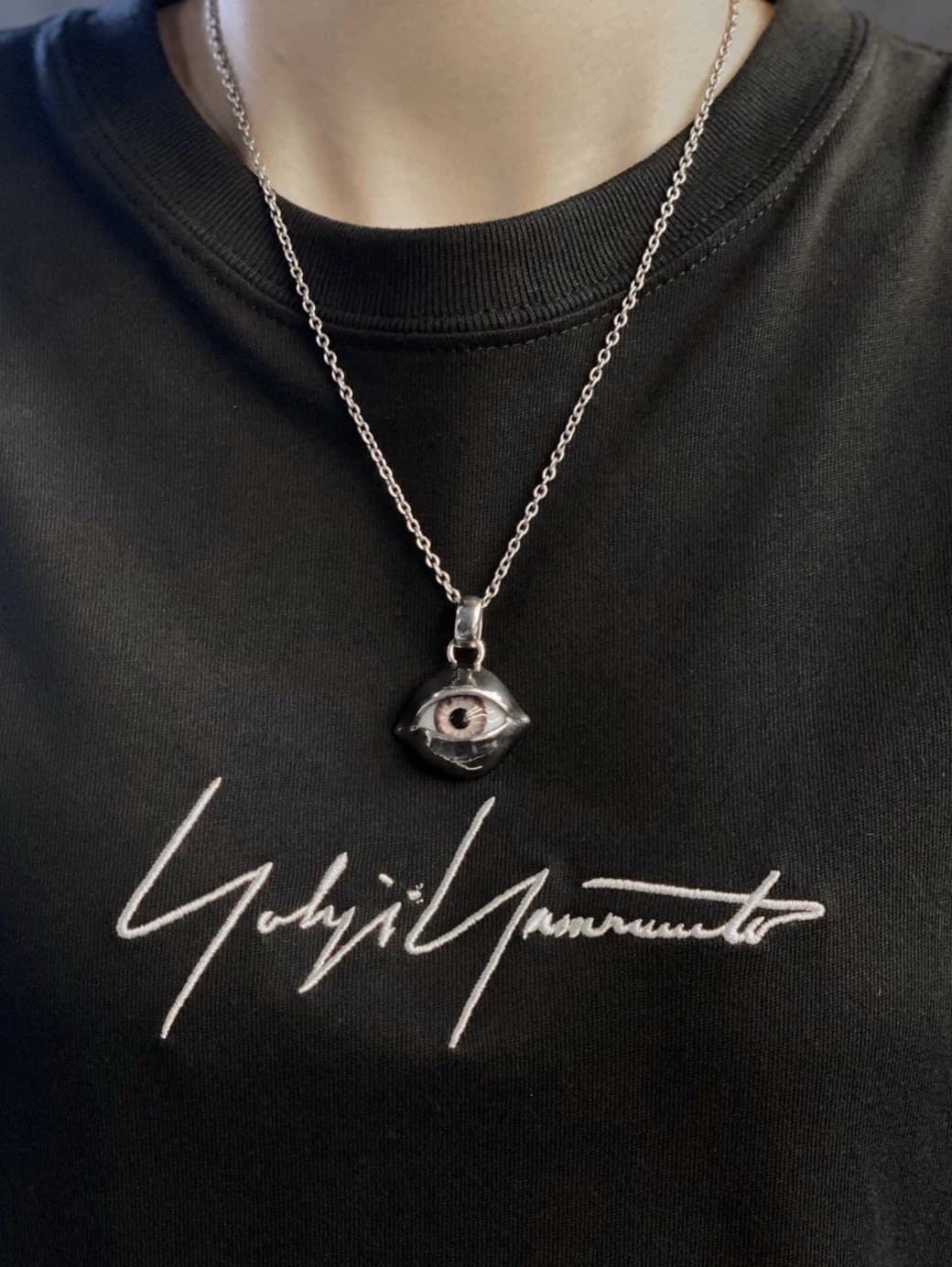 Yohji Yamamoto Yohji Eyes Sterling Silver Necklace Men and Women Trendy Light Luxury High-end Design Niche Accessories Ins Hip-Hop - OrientDig Spreadsheet