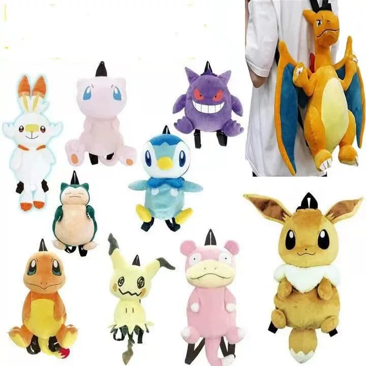 Domestic goods Super Dream Plush Backpack Eevee Mini Q Genggui Kindergarten Primary School Cartoon Schoolbag Backpack - OrientDig Spreadsheet
