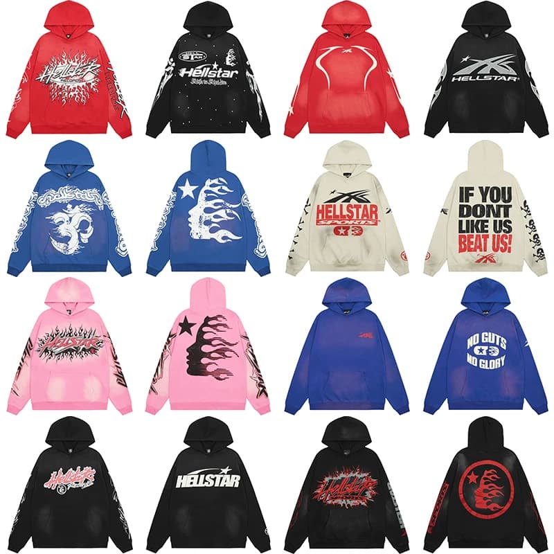 Hellstar Sports Zip Up Hoodie Large Logo Washed Cotton Hoodie for Men and Women - OrientDig Spreadsheet