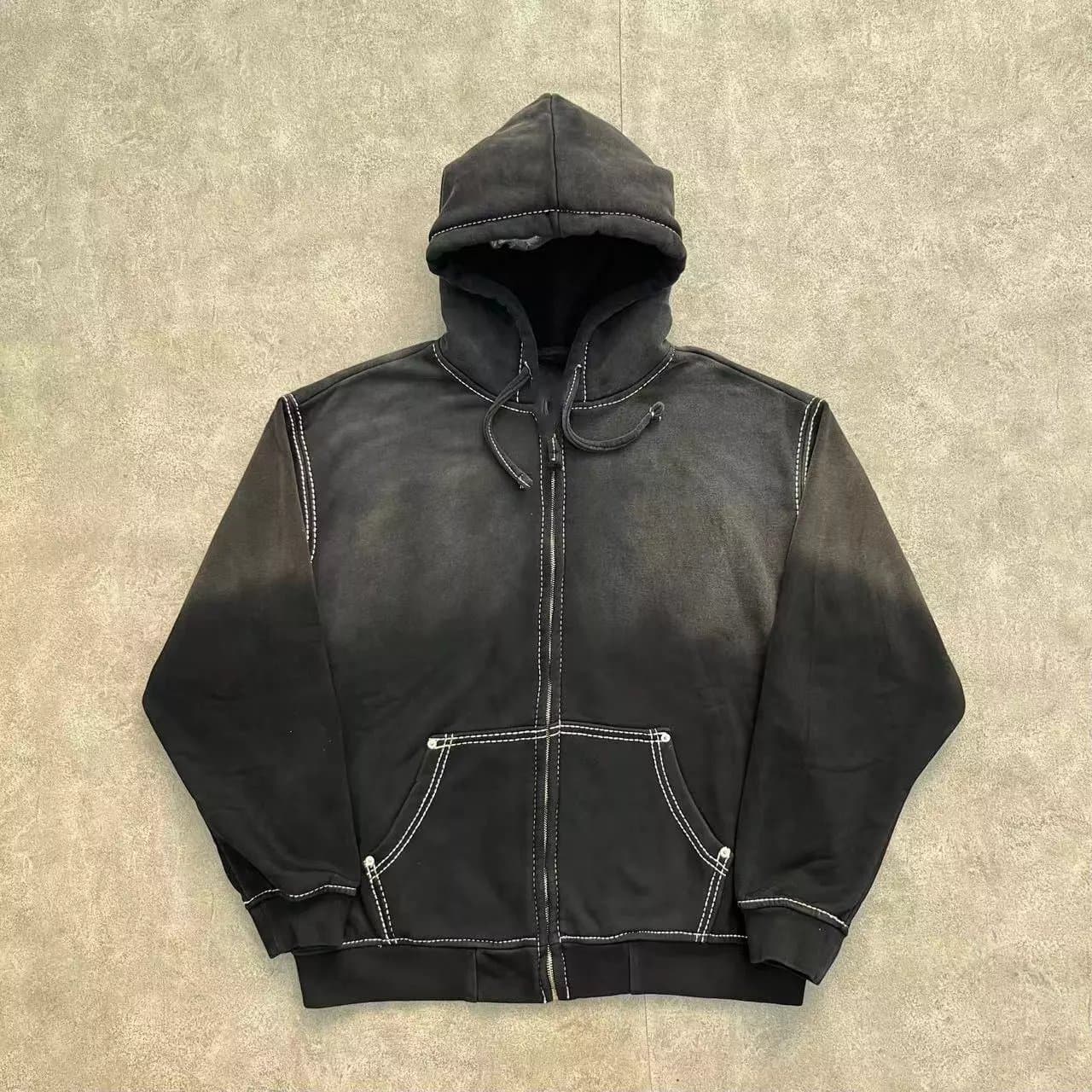 zip large U rhinestone zipper jacket - OrientDig Spreadsheet