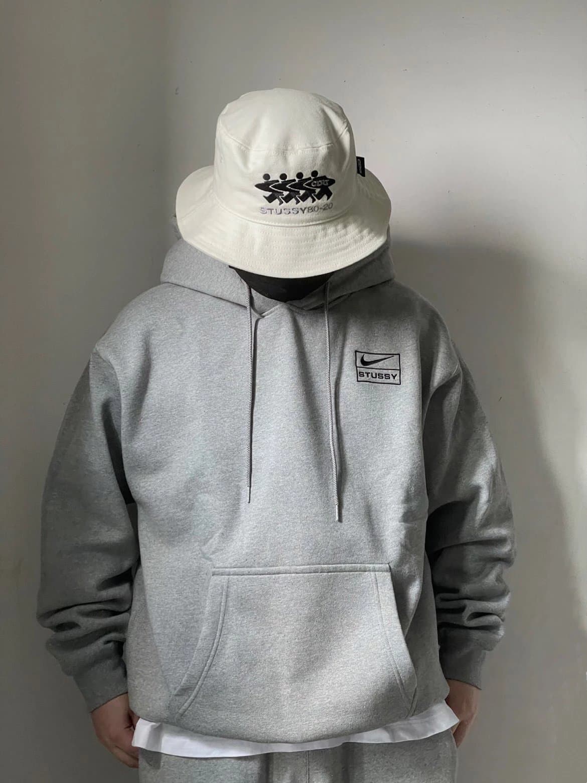 Fleece hooded sweatshirt, co-branded Stu NK co-branded loose version men and women couples plus fleece hooded sweatshirt hoodie - OrientDig Spreadsheet