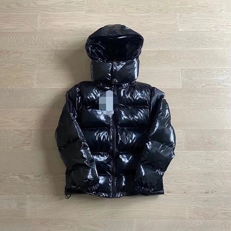 Trapstar Irongate pufferjacket with Detachable Hood Gloss black - Image 3