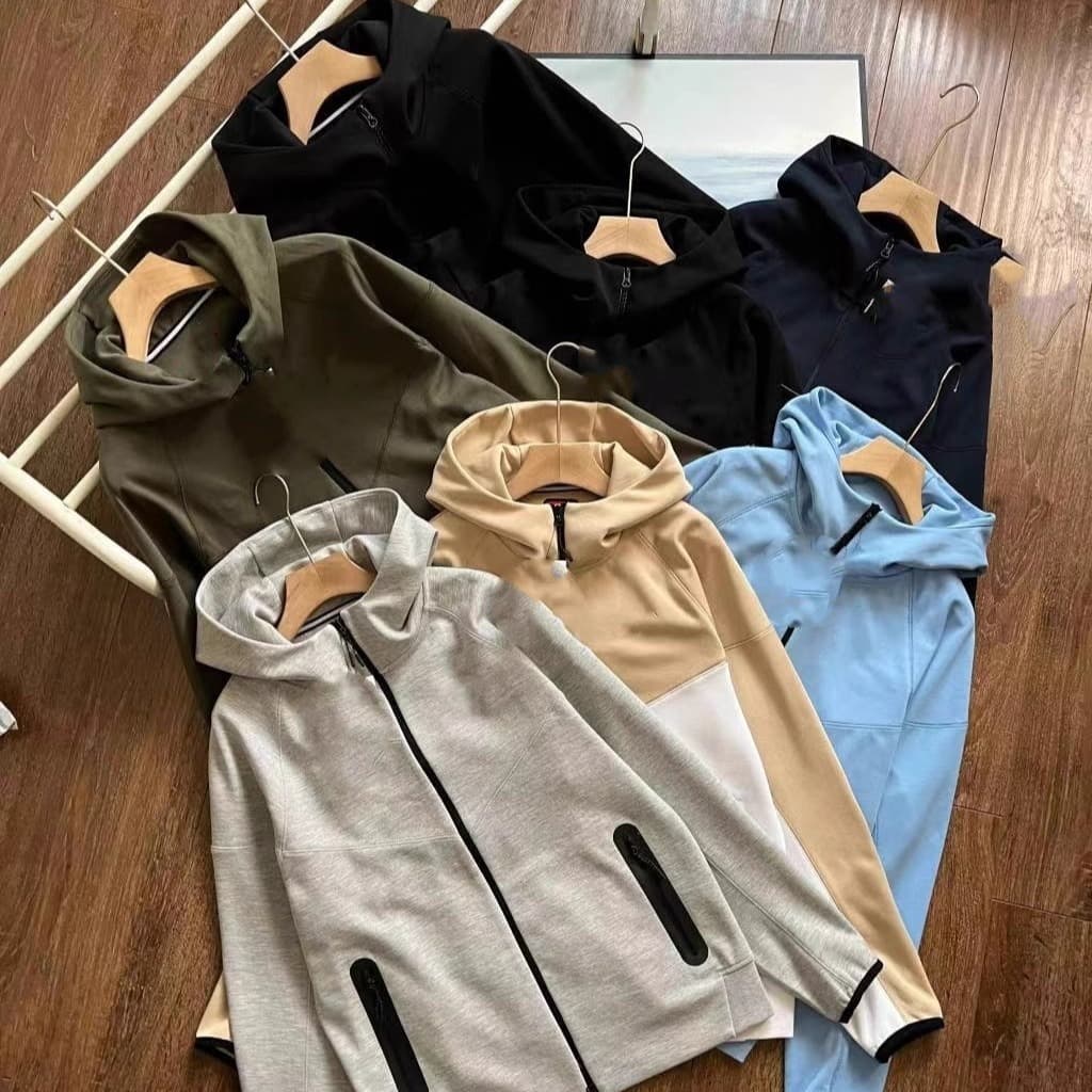 Jacket Spring Autumn Winter New Loose Training Windproof Hooded Knitted Sports Jacket Zipper Cardigan 24130 - OrientDig Spreadsheet