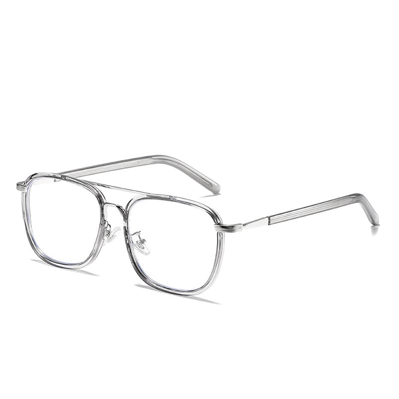 Pure titanium electroplating plate frame glasses Jay Chou big sword small face female eyebrow frame eyebrow wire frame fashion plain face - OrientDig Spreadsheet