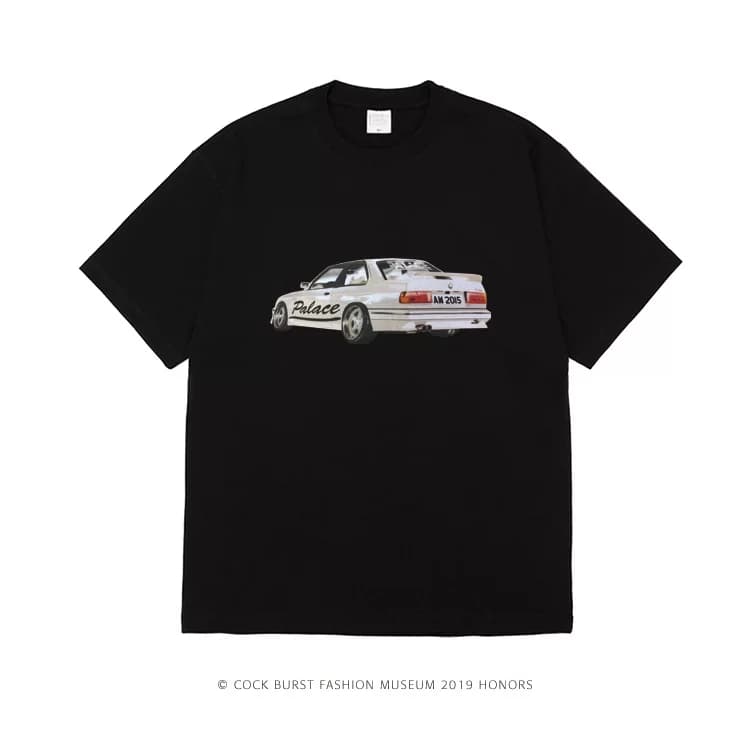 ASAP ROCKY same style car printed short sleeve T-shirt men's Hip Hop Street Tide brand loose-fitting plus size half-length sleeves - OrientDig Spreadsheet