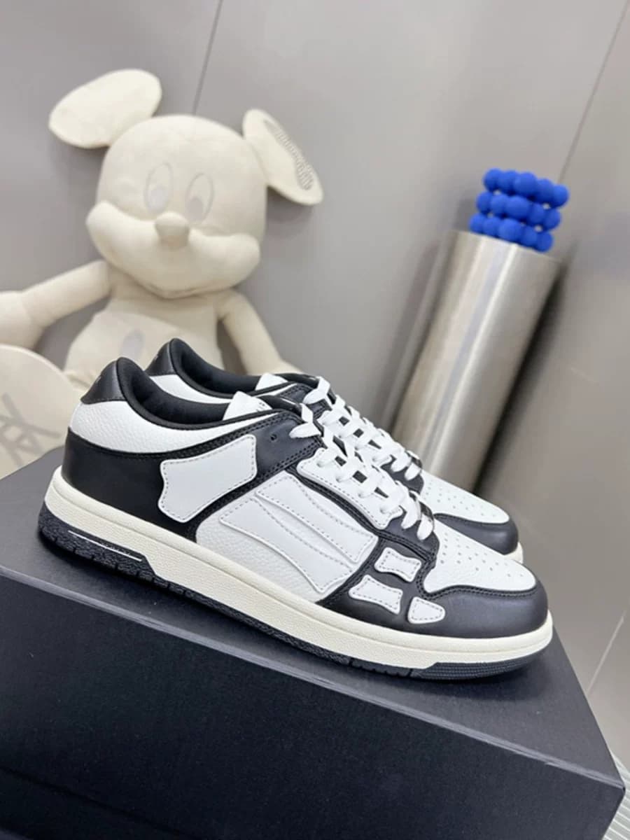 Fashion men's shoes black and white bone shoes couple genuine leather breathable summer flat shoes Yang Mi Wang Yibo sports casual shoes - OrientDig Spreadsheet