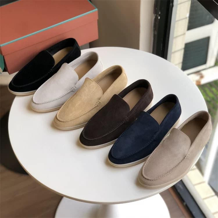 Pure original single shoes Italian sheep suede loafers flat casual slip-on men's shoes foreign trade - OrientDig Spreadsheet