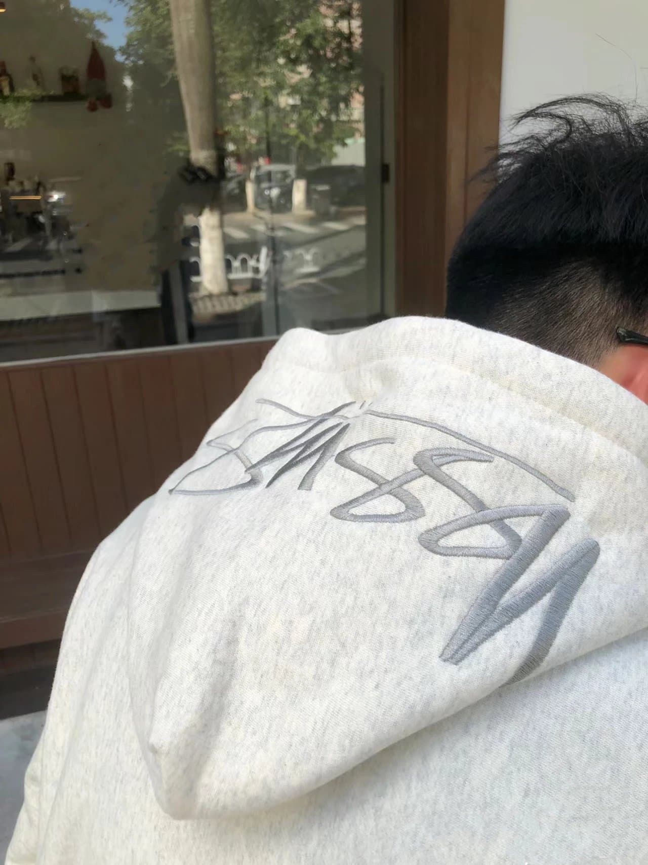 Cotton Terry Sweater Hat with Cursive Embroidery STU Men and Women Couples BACK APPLIQUE HOODIE Embroidered Terry Sweater Hoodie - OrientDig Spreadsheet