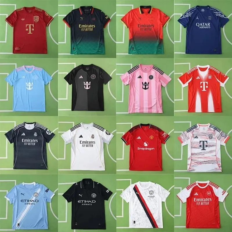 【With Logo】25-26赛季俱乐部巴黎球衣AC切尔西多特博卡国米阿森纳迈阿密足球服 (10)